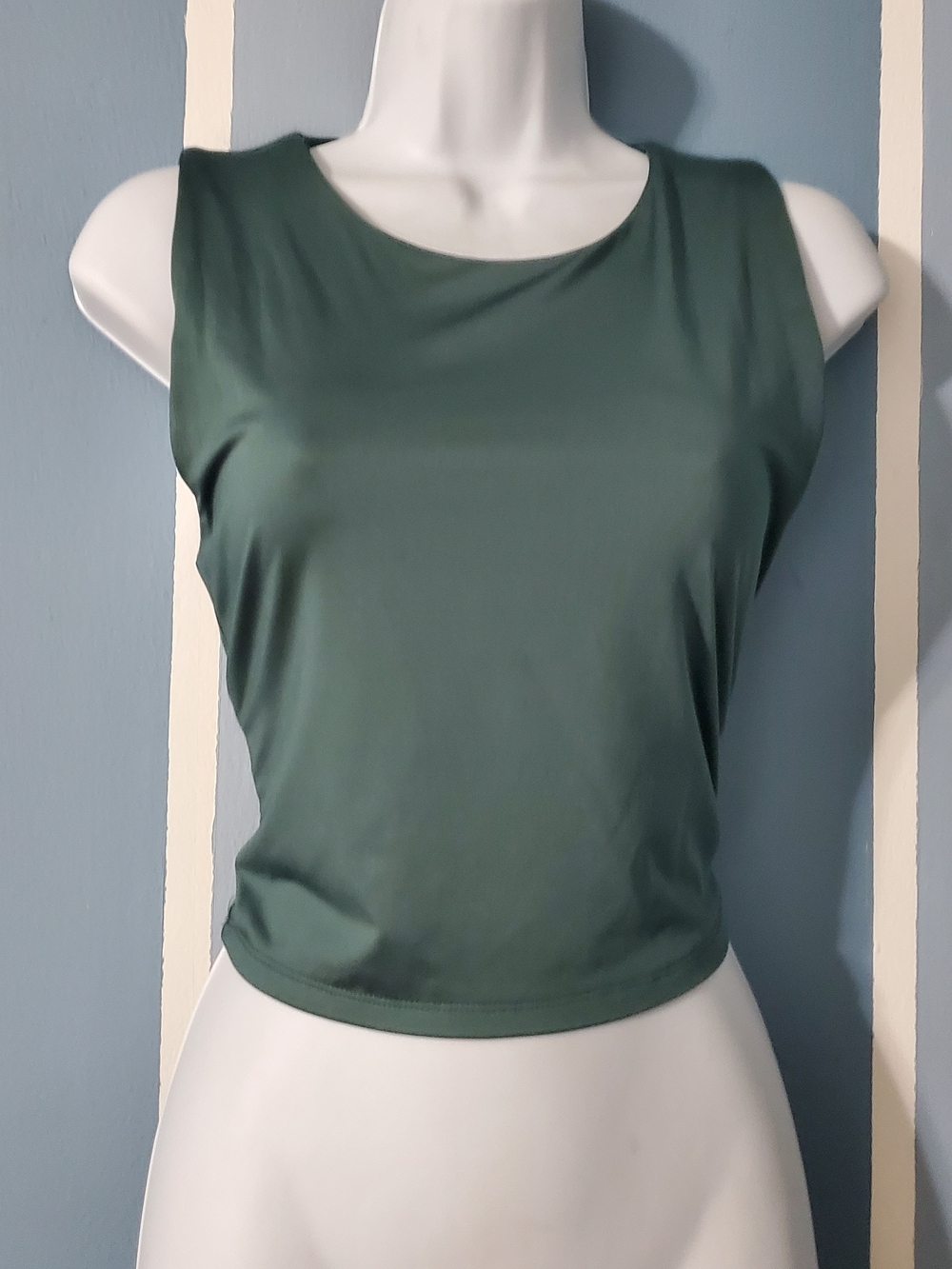 Sleeveless Green Tank Top - Women